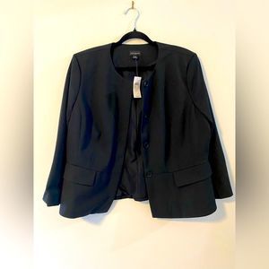 Ann Taylor, Black, Blazer, Size 16